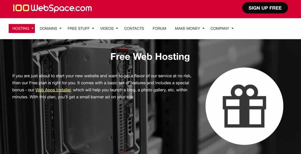 100WebSpace homepage min 100WebSpace homepage