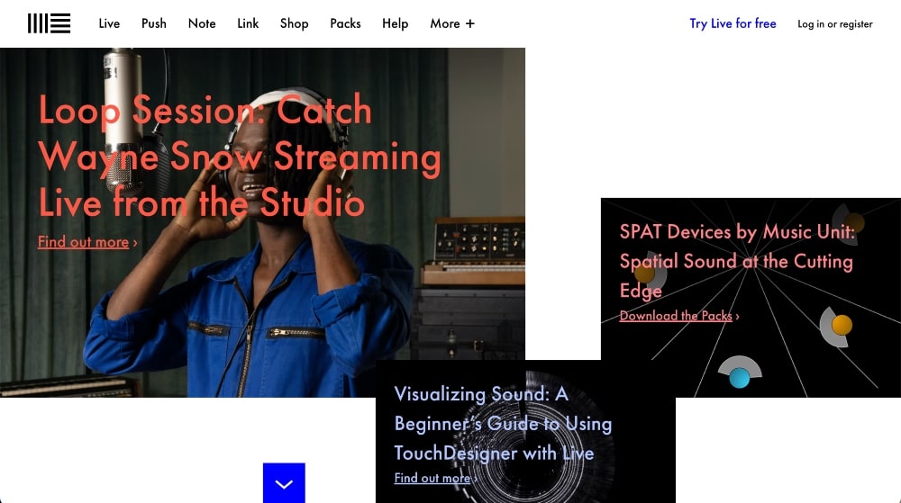 Ableton Live website min Ableton Live website