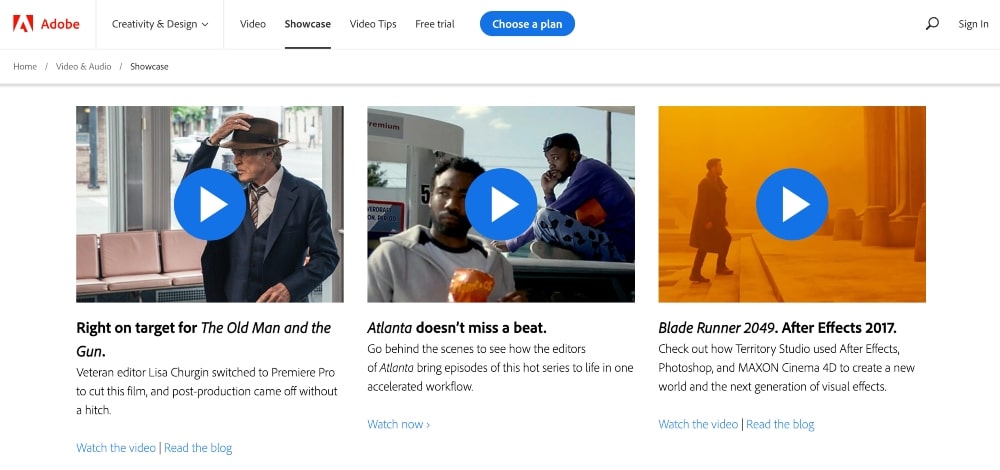 Adobe Creative Cloud Stories min screenshot of Adobe Creative Cloud Stories webpage