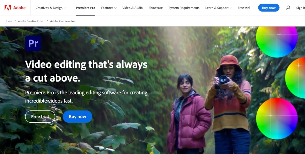 Adobe Premier Pro website min Adobe Premiere Pro website