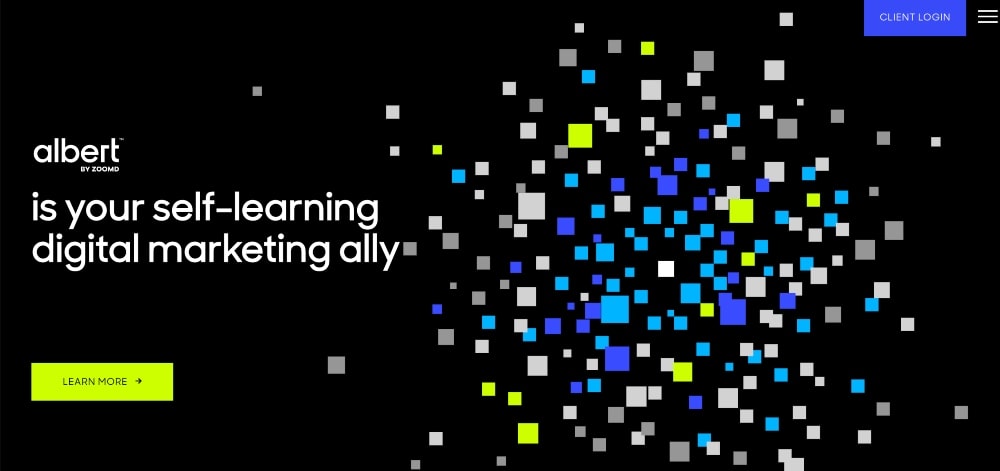 screenshot of Albert.ai website