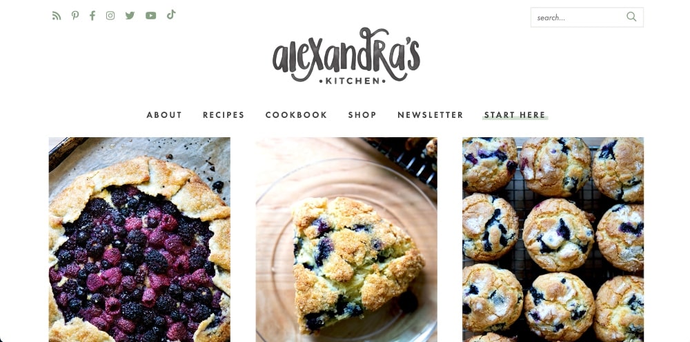Alexandras Kitchen website min Alexandras Kitchen website screenshot