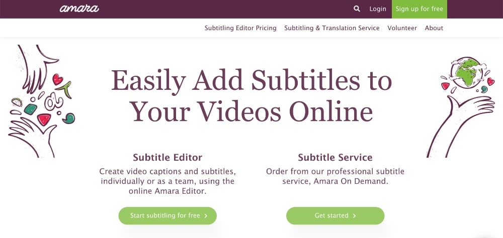 Amara website min Amara website