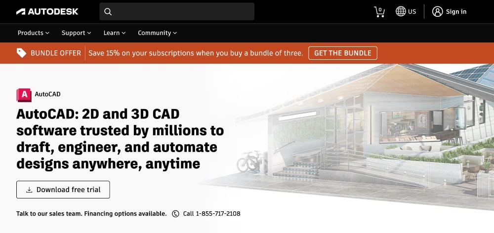 AutoDesk AutoCAD website min AutoDesk AutoCAD website