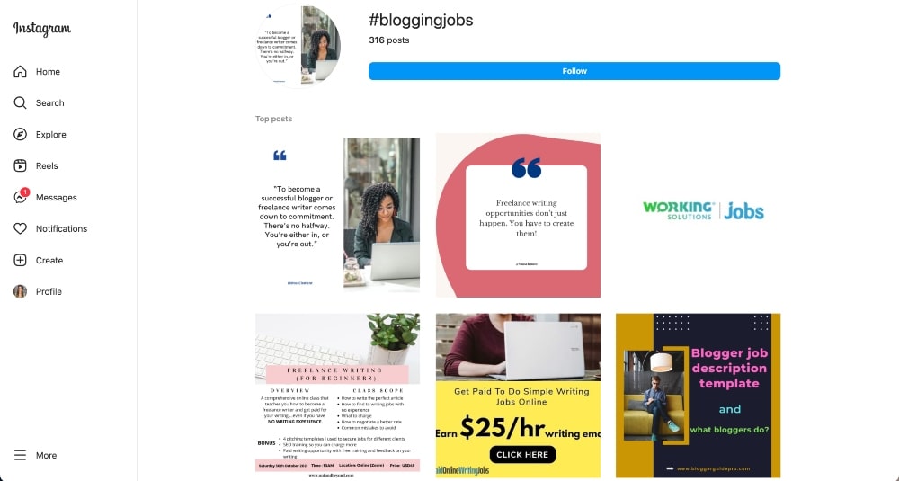blogging jobs hashtag on Instagram min blogging jobs hashtag on Instagram