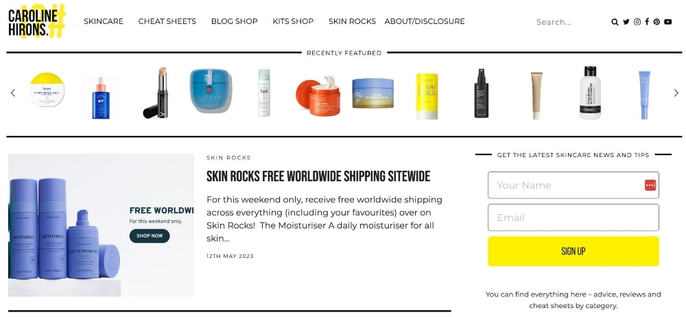 Caroline Hirons website min Caroline Hirons website