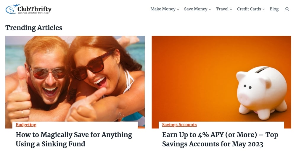 Club Thrifty travel blog min screenshot of Club Thrifty travel blog