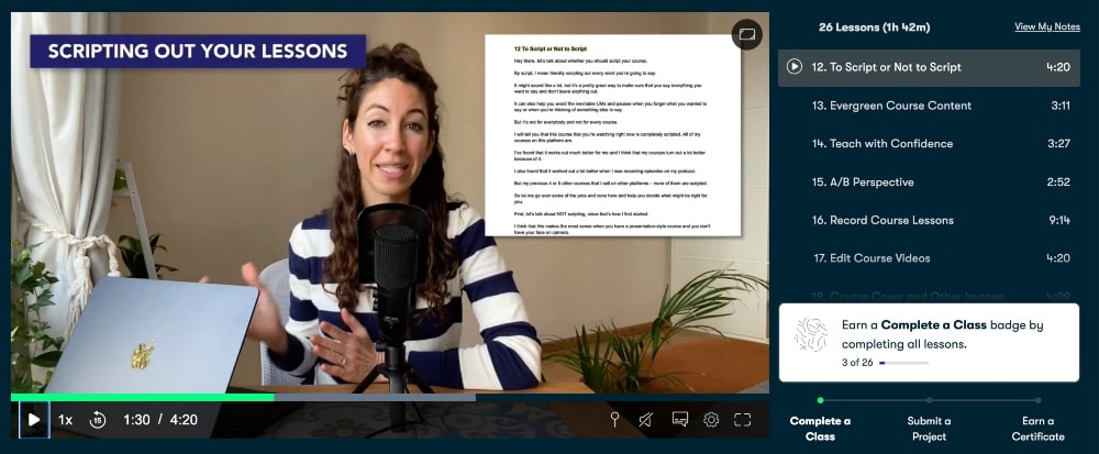 Course recording and setup example min Course recording and setup example