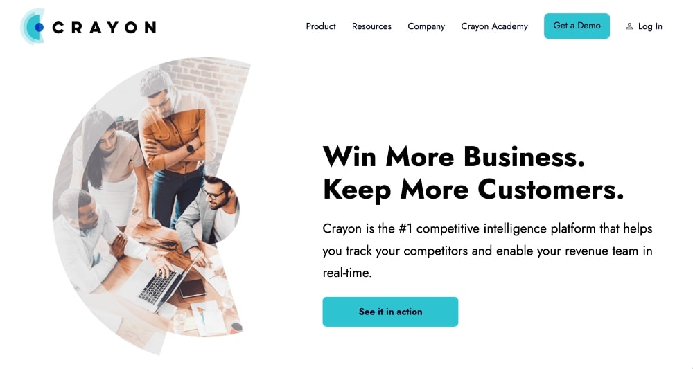 screenshot of Crayon.co website