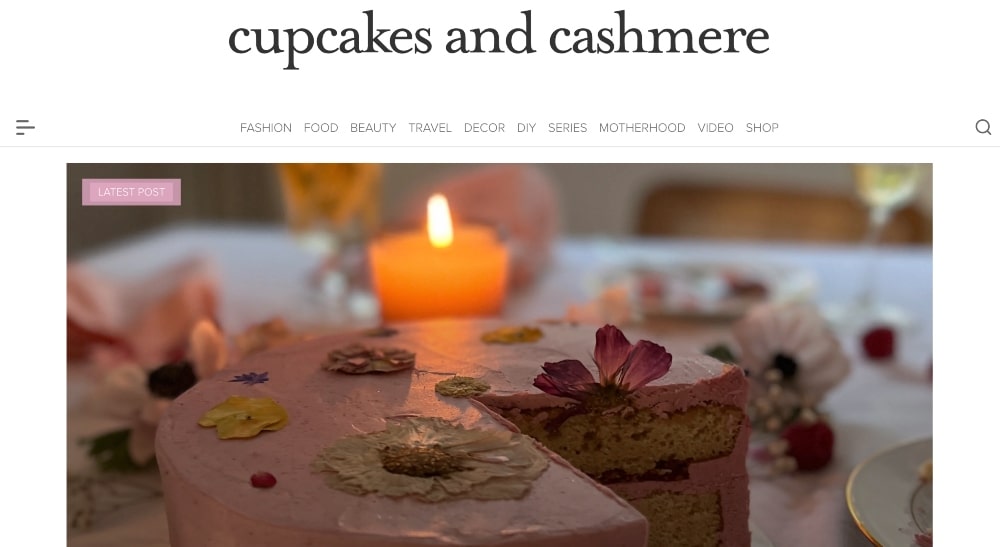 Cupcakes and Cashmere website screenshot min Cupcakes and Cashmere website screenshot