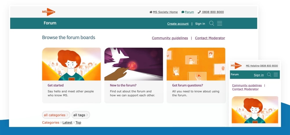 Discourse user interface min Discourse user interface
