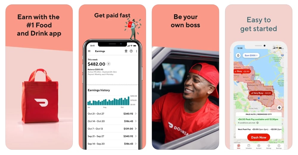 DoorDash Dasher app store screenshot min DoorDash Dasher app store screenshot