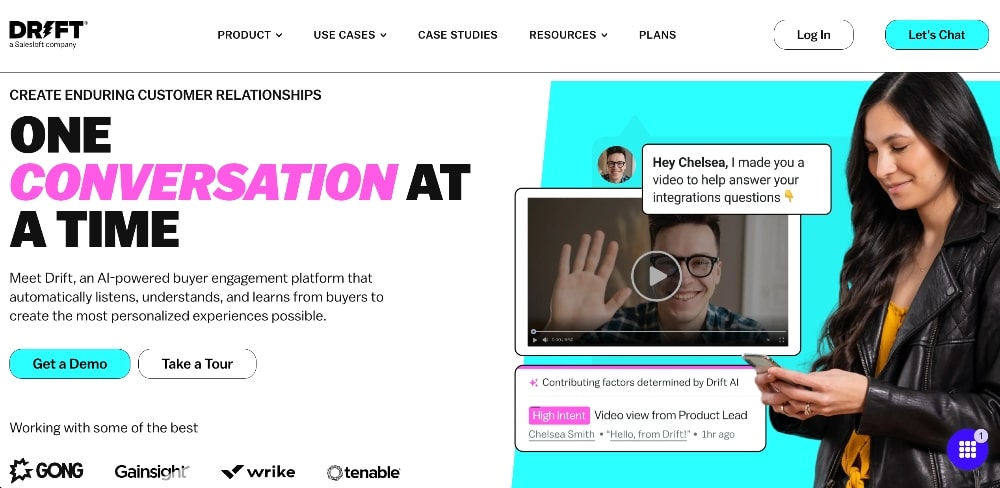 Drift homepage screenshot