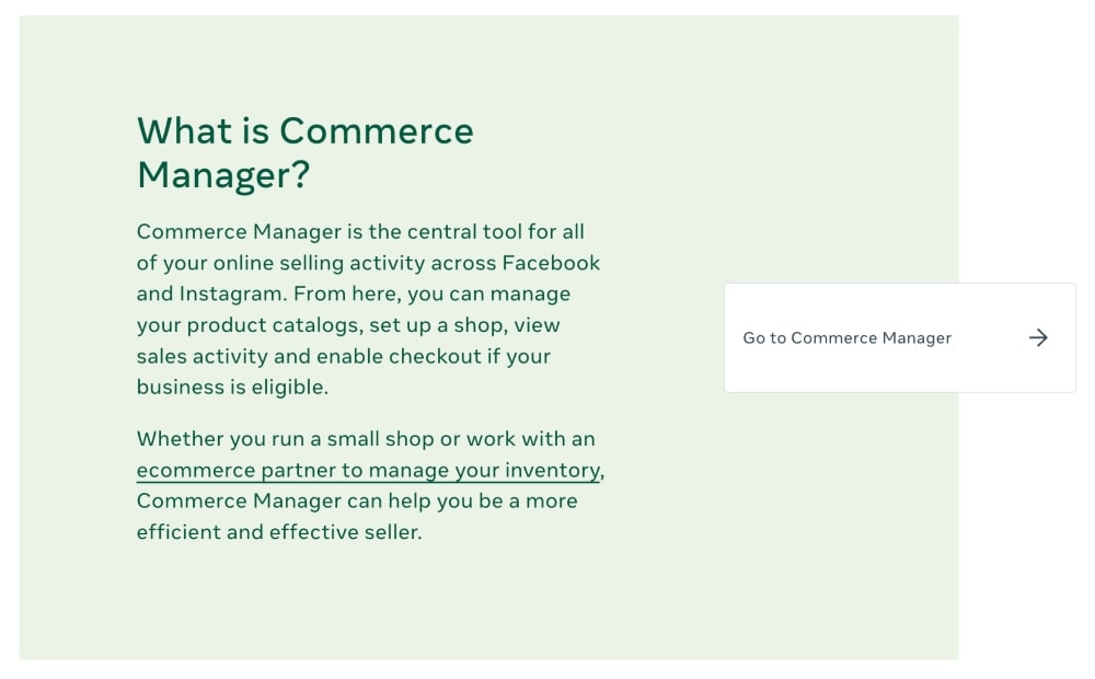 Facebook commerce manager about min Facebook commerce manager about