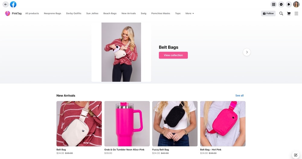 Facebook shop example min Facebook shop example