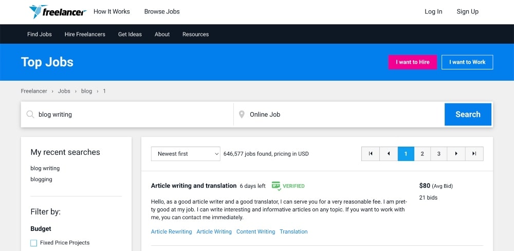 Freelancer blogging jobs online min Freelancer blogging jobs online