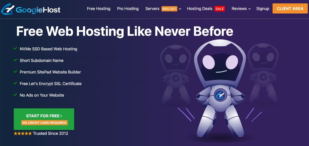 GoogieHost website min GoogieHost website