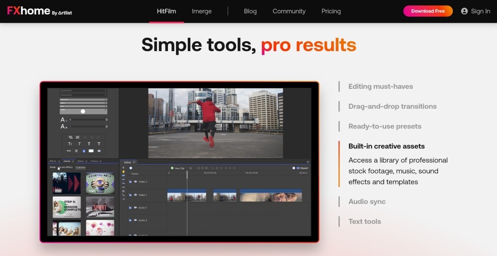 HitFilm Pro features min HitFilm Pro features