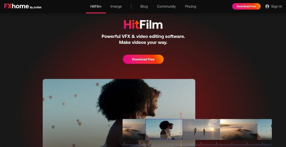 HitFilm Pro website min HitFilm Pro website