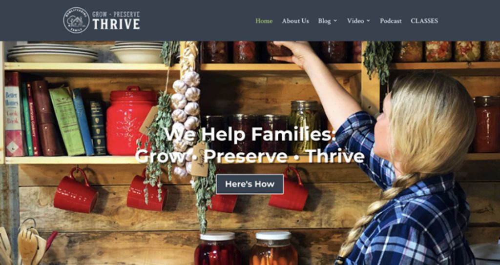 homesteading family screenshot the homesteading family website screenshot