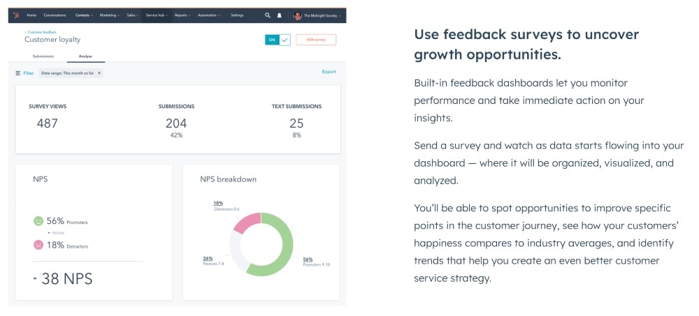 Hubspot Surveys features min Hubspot Surveys features