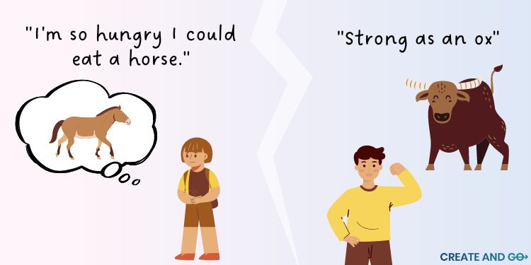 hungry I could eat a horse hyperbole graphic min hungry I could eat a horse hyperbole graphic