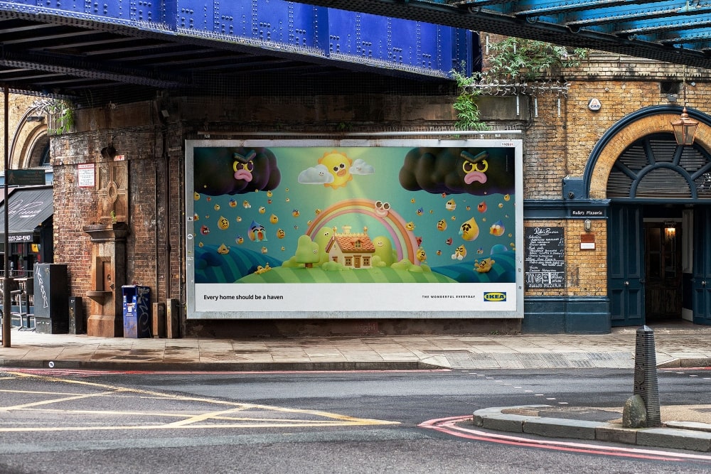 ikea ad min ikea ad on the side of a building