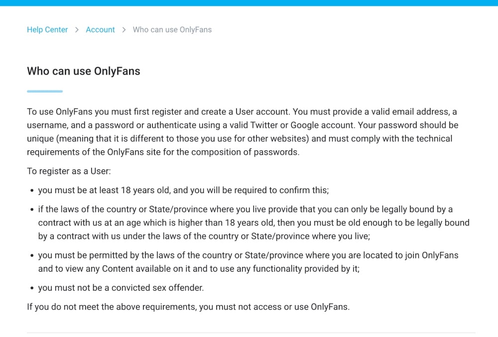 info on OnlyFans accounts min screenshot of who can create OnlyFans accounts