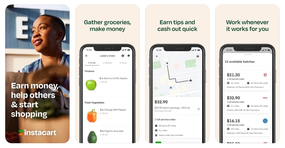 Instacart Shopper app store screenshot min Instacart Shopper app store screenshot