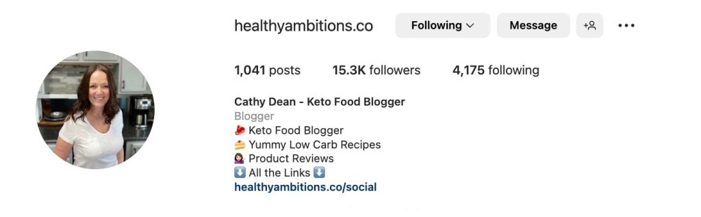 Instagram bio example for food bloggers min Instagram bio example for food bloggers