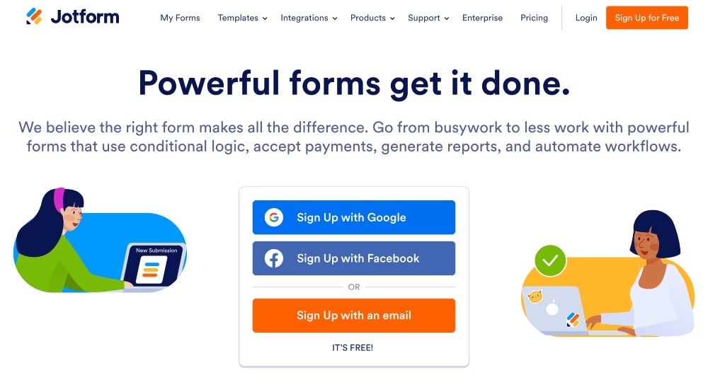 Jotform website min Jotform website