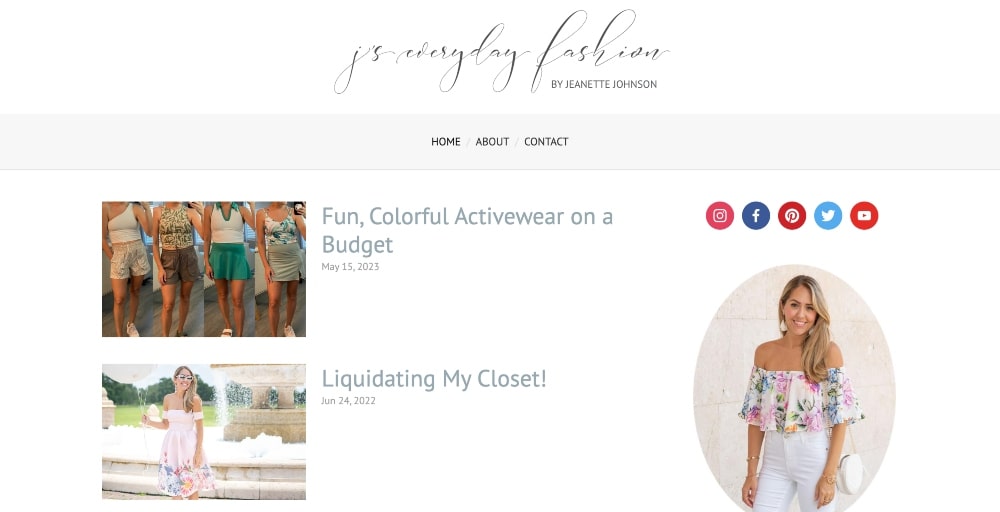 Js Everyday Fashion website min Js Everyday Fashion blog screenshot