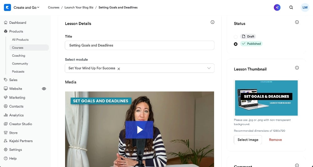 Kajabi online course builder