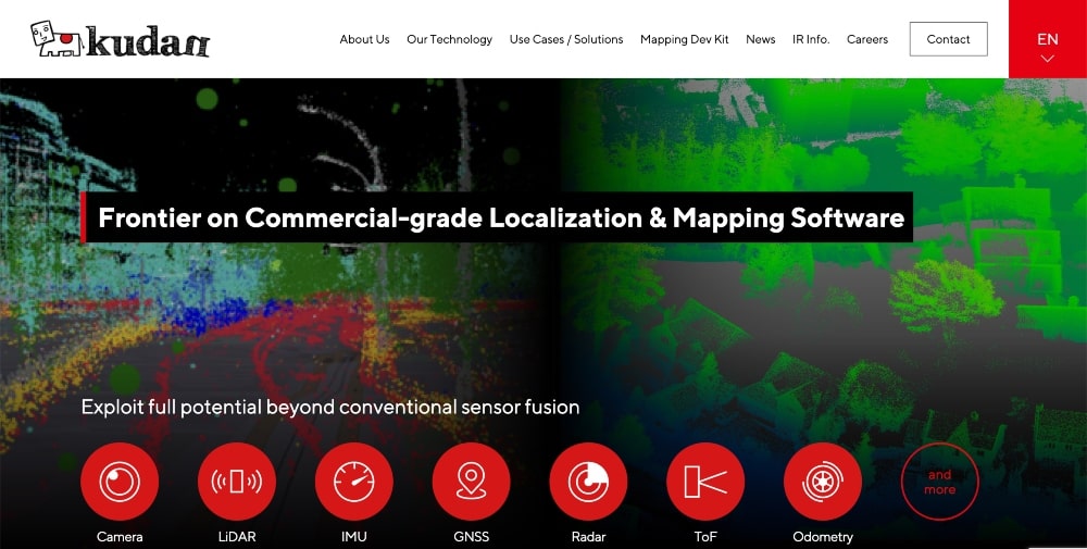 Kudan website min Kudan website