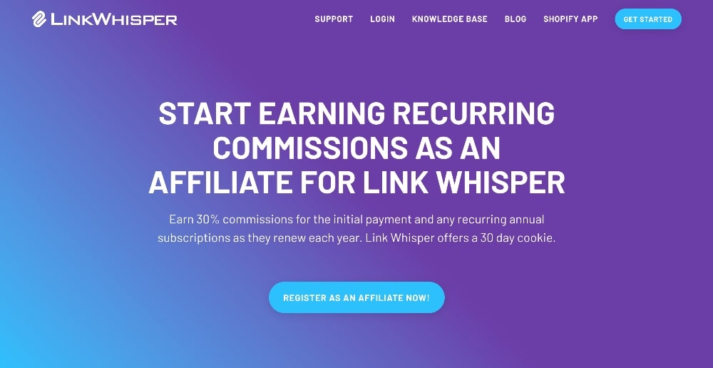 LinkWhisper affiliate program min LinkWhisper affiliate program screenshot