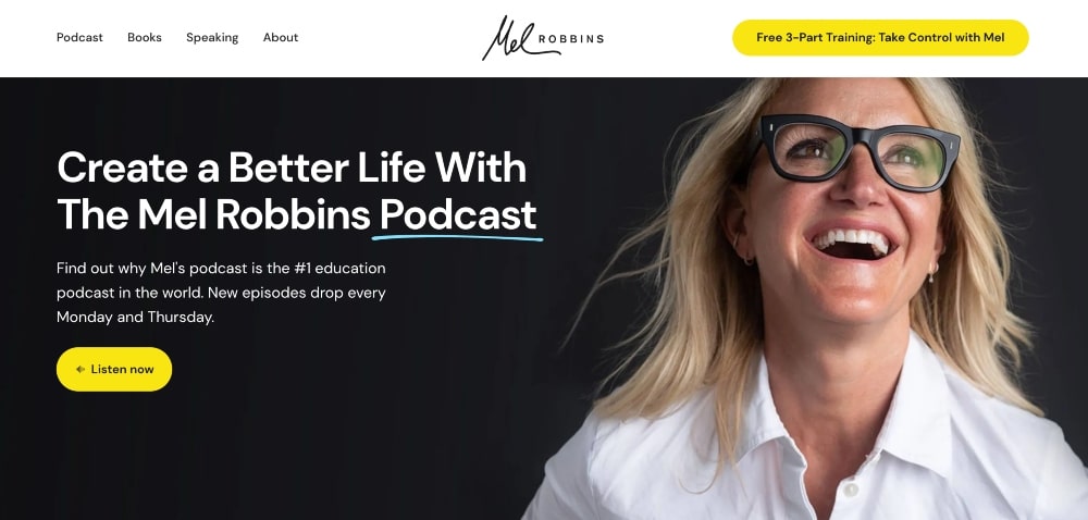 Mel Robbins website min Mel Robbins website