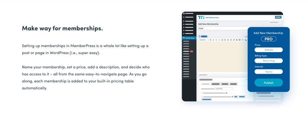 MemberPress features min MemberPress features
