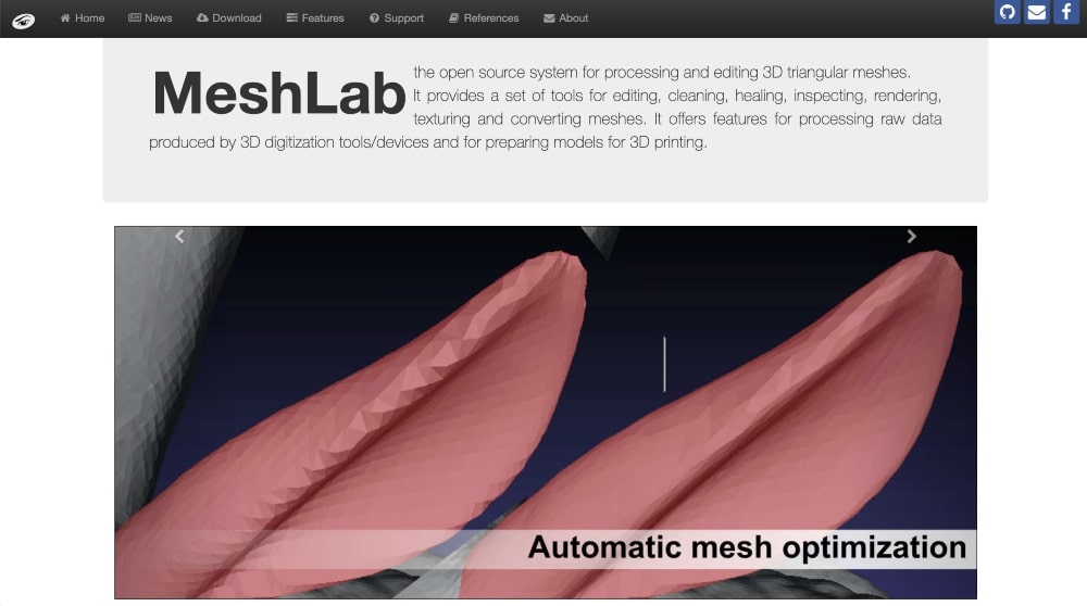 MeshLab min MeshLab website
