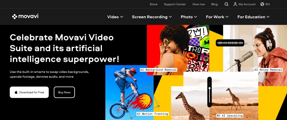 Movavi website min Movavi website