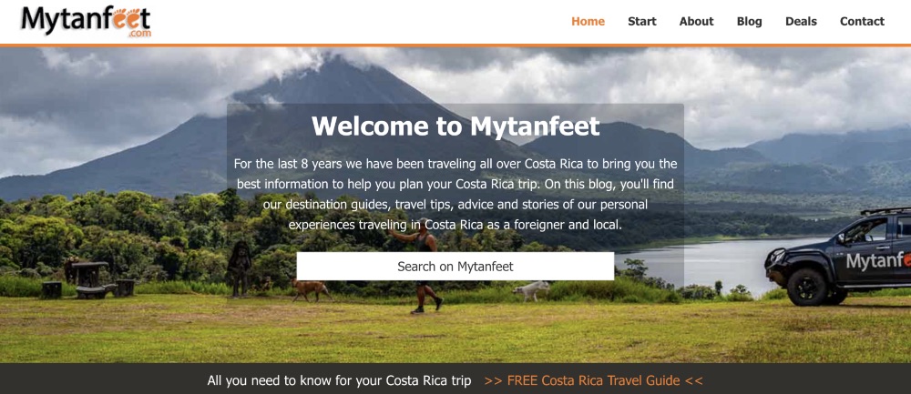 My Tan Feet Screenshot 3 Screenshot of the homepage for My Tan Feet blog