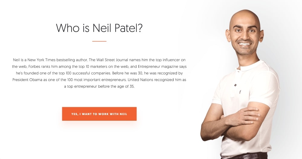 Neil Patel website min Neil Patel website screenshot