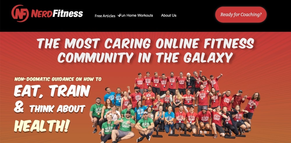 Nerd Fitness website min Nerd Fitness website screenshot