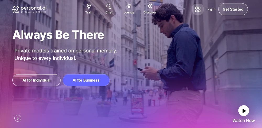 Personal AI homepage screenshot