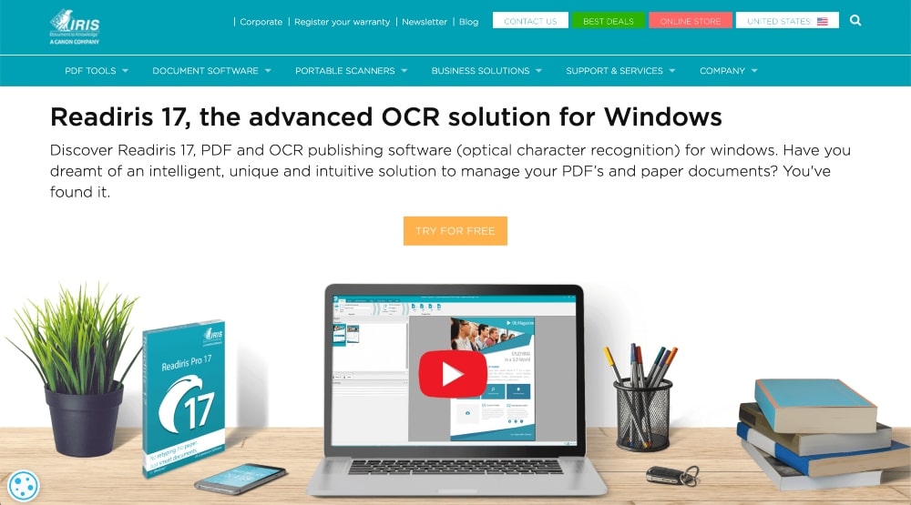 Readiris website min Readiris website