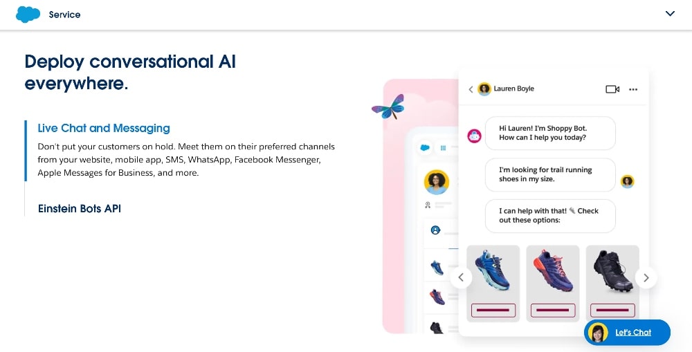 Salesforce Einstein bots features