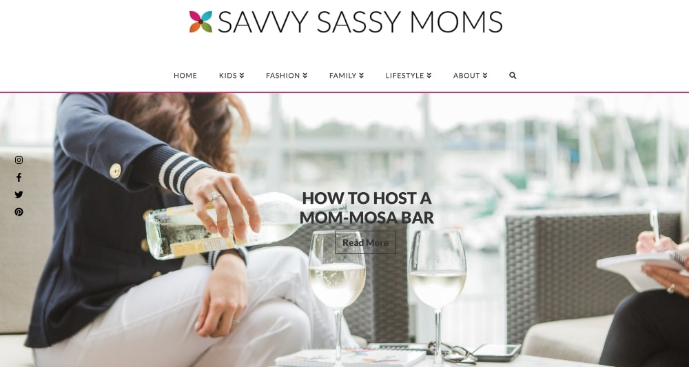 Savvy Sassy Moms website min screenshot of Savvy Sassy Moms website
