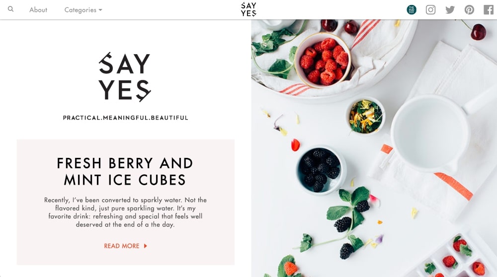 Say Yes website screenshot min Say Yes website screenshot