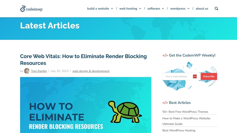 screenshot of the Codeinwp blog min screenshot of the Codeinwp blog