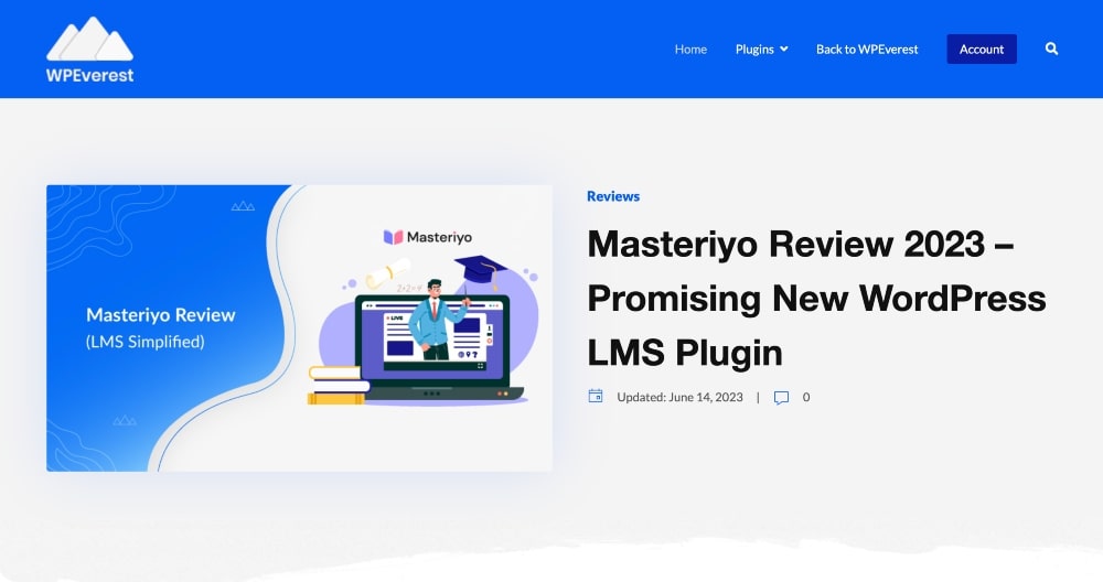 screenshot of the WPEverest blog min screenshot of the WPEverest blog