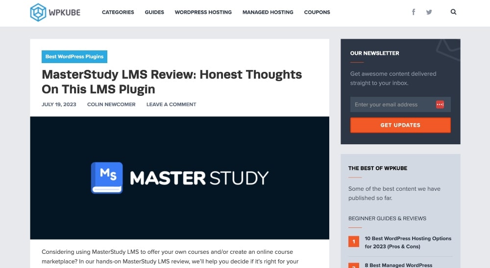 screenshot of the WPKube blog min screenshot of the WPKube blog